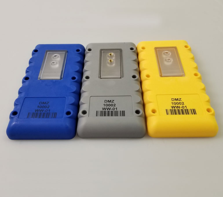 plastic casing with code and barcode
