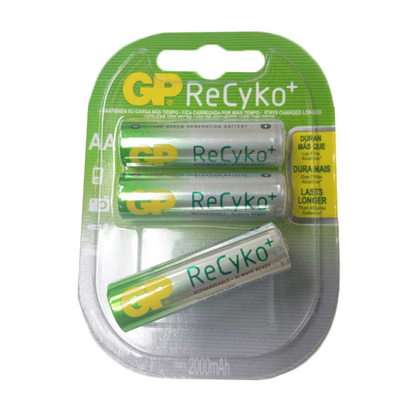 AA Gold Peak Rechargeable Batteries (Set of 3)