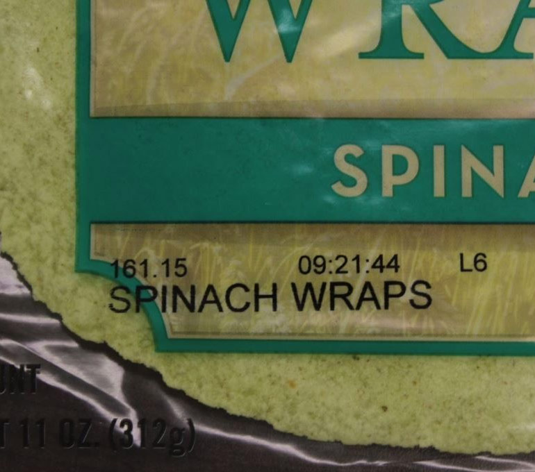 spinach wraps date time