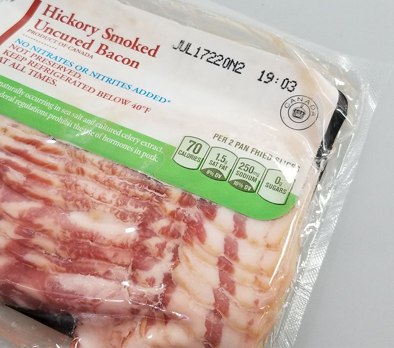 Packaging for Hickory Smoked Pig Bacon